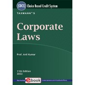 Taxmann's Corporate Laws (CBCS) for B. Com by Prof. Anil Kumar